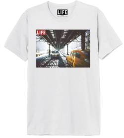 Life Magazine Herren Melifemts009 T-Shirt, weiß, 56 von Life Magazine