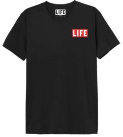 Life Magazine Herren Melifemts010 T-Shirt, Schwarz, XL von Life Magazine
