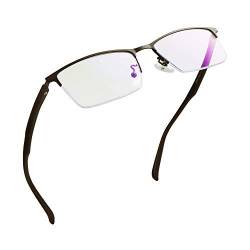 LifeArt Blaue Licht Blockieren Brille, Anti-Augen-Müdigkeit, Computer Lesebrillen, Gaming Brille, TV Brille für Frauen Männer, Anti UV, Anti Glare (Grau, 0.75 Vergrößerung von LifeArt