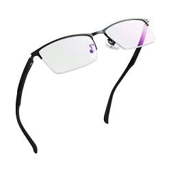 LifeArt Blaue Licht Blockieren Brille, Anti-Augen-Müdigkeit, Computer Lesebrillen, Gaming Brille, TV Brille für Frauen Männer, Anti UV, Anti Glare (Schwarz, 0.50 Vergrößerung von LifeArt