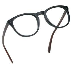 LifeArt Blaue Licht Blockieren Brille, Anti-Augen-Müdigkeit, Computer Lesebrillen, Gaming Brille, TV Brille für Frauen Männer, Anti UV, Anti Glare (Schwarz, 1.75 Vergrößerung) von LifeArt