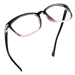 LifeArt Blaulicht-Schutzbrillen, Computer-Lesebrillen, Spielbrillen, TV-Brillen für Frauen, Männer, Blendschutz(Schwarz lila, Nein Vergrößerung) von LifeArt