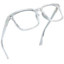 LifeArt Blaulicht-Schutzbrillen, Computer-Lesebrillen, Spielbrillen, TV-Brillen für Frauen, Männer, Blendschutz (Klar, 0,75-fache Vergrößerung) von LifeArt