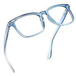 LifeArt Blaulicht-Schutzbrillen, Computer-Lesebrillen, Spielbrillen, TV-Brillen für Frauen, Männer, Blendschutz (Klares Blau, 1,50-fache Vergrößerung) von LifeArt