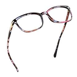 LifeArt Blaulicht-Schutzbrillen, Computer-Lesebrillen, Spielbrillen, TV-Brillen für Frauen, Männer, Blendschutz (Pinke Blume, 2.25 Vergrößerung) von LifeArt