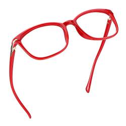 LifeArt Blaulicht-Schutzbrillen, Computer-Lesebrillen, Spielbrillen, TV-Brillen für Frauen, Männer, Blendschutz (Rot, 1.75 Vergrößerung) von LifeArt