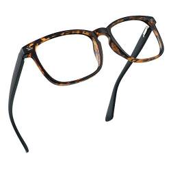 LifeArt Blaulicht-Schutzbrillen, Computer-Lesebrillen, Spielbrillen, TV-Brillen für Frauen, Männer, Blendschutz (Schildkröte, 0,50-fache Vergrößerung) von LifeArt