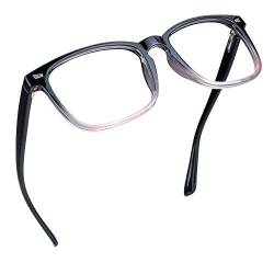 LifeArt Blaulicht-Schutzbrillen, Computer-Lesebrillen, Spielbrillen, TV-Brillen für Frauen, Männer, Blendschutz (Schwarzes Lila, 2,75-fache Vergrößerung) von LifeArt