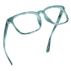 LifeArt Blaulicht-Schutzbrillen, Computer-Lesebrillen, Spielbrillen, TV-Brillen für Frauen, Männer, Blendschutz (Streifen Blau, 2,50-fache Vergrößerung) von LifeArt