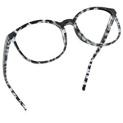 LifeArt Blue Light Blocking Brille, Anti Eyestrain, Computer Lesebrille, TV Brille für Frauen Männer(grau,0.25 Vergrößerung) von LifeArt