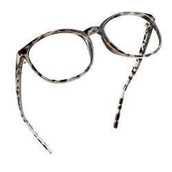 LifeArt Blue Light Blocking Brille, Anti Eyestrain, Computer Lesebrille, TV Brille für Frauen Männer(leopard,0.75 Vergrößerung) von LifeArt