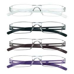 LifeArt Lesebrillen, Blaulicht-Blockierbrille, Computer-Lesebrille für Damen und Herren, Brillengestell mit rechteckigem Mode-Design (4 Farbe, 1.50) von LifeArt