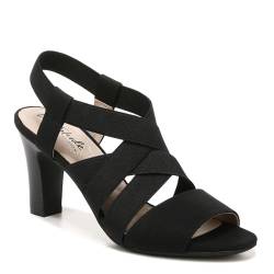 LifeStride Damen Charlotte Sandale mit Absatz, Schwarz, 38 EU Weit von LifeStride