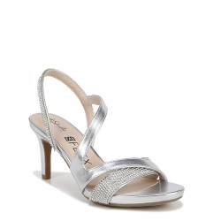 LifeStride Damen Mia Glitz Riemchensandalen mit Absatz Sandale, Silber, 40 EU Weit von LifeStride