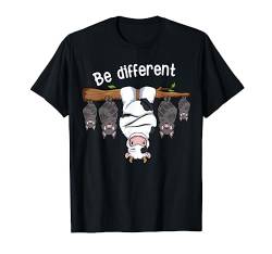 Be Different Rind lustiges Kuh und Fledermäuse T-Shirt von Lifua