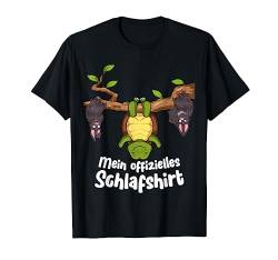 Mein offizielles Schlafshirt Schildkröte mit Fledermäuse T-Shirt von Lifua