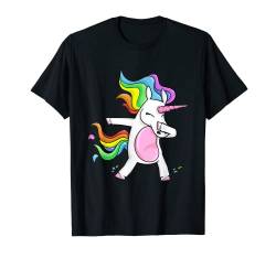 Tanzendes Einhorn lustiges Kinder Mädchen Dabbing Unicorn T-Shirt von Lifua