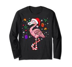 Weihnachten Flamingo Shirt lustiges Weihnachts Langarmshirt von Lifua