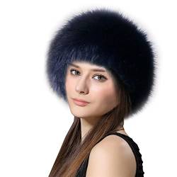 Lifup Damen Fellimitat Hut Cossack Russische Mütze Kosakenmütze für Reisen, Skifahren, Wandern Marineblau von Lifup