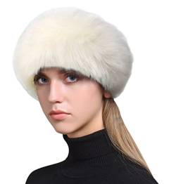 Lifup Damen Winter Kunstpelz Stirnband Elastische Ohrenschützer Beige One size von Lifup