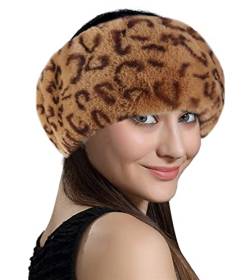 Lifup Damen Winter Kunstpelz Stirnband Elastische Ohrenwärmer Leopardenmuster 1 One size von Lifup