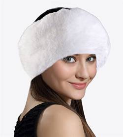 Lifup Damen Winter Kunstpelz Stirnband Elastische Ohrenwärmer Weiß One size von Lifup