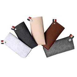 Brillenetui Filz 5 Stück Tragbare Weiche Brillentaschen Eyewear Pouch Brillen Aufbewahrung Tasche Handwaschbar Schutz Für Die Meisten Brillen, Lesebrillen Und Sonnenbrillen 18.3x9cm (5 Farben) von Light feather