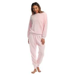 Light & Shade Pretty Woman Damen Schlafanzug-Set, superweich, Korallen-Fleece, weich, bequem, warm, weich, Loungewear, Rosa, Größe S/M von Light & Shade