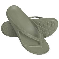 Lightfeet Arch Support Flip Flops,Australische Podologen Designed FlipFlops für Frauen & Männer verhindern müde schmerzende Beine, khaki, 40 2/3 EU von LightFeet