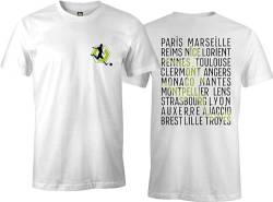 Ligue 1 Uber Eats Herren Meligf1ts019 T-Shirt, weiß, XXL von Ligue 1 Uber Eats