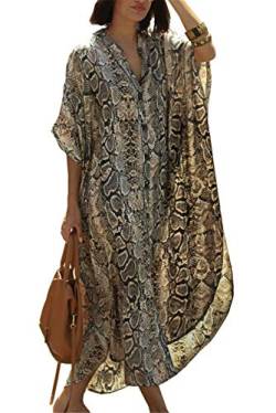 LikeJump Damen Bohemian Cardigan Kimono Badeanzüge Kaftan Bikini Cover Ups Langes Kleid Maxi Tops von LikeJump