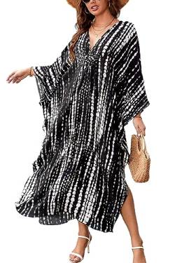 LikeJump Damen Bohemien Kaftan Übergröße Strandkleider Lang Kleid Badeanzug Cover Ups von LikeJump