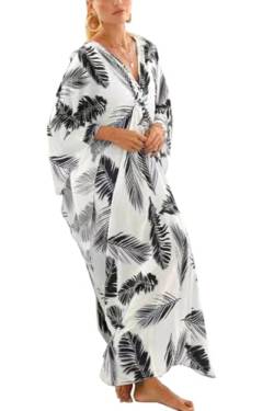 LikeJump Damen Kimono Kaftan Strandkleid Lang Sommerkleid Cardigan Maxi Bikini Cover Up von LikeJump