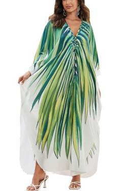 LikeJump Damen Kimono Kaftan Strandkleid Lang Sommerkleid Cardigan Maxi Bikini Cover Up von LikeJump