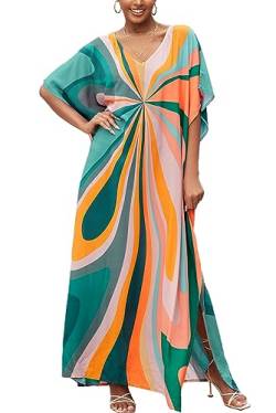 LikeJump Damen Sommer Strandkleider Maxi Kaftan Pareos Strand Abdeckungs Bikini Cover Up von LikeJump