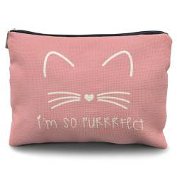 Likjad Make-up-Tasche für Katzenliebhaber, Geschenke für Frauen, Katzengeschenke, Kosmetiktasche, Katzengeschenk für Katzenliebhaber, Katzengeschenke für Frauen, Katzenmütter, Cat-5, Katze von Likjad