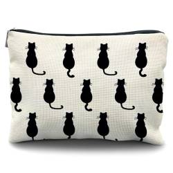 Likjad Make-up-Tasche für Katzenliebhaber, Geschenke für Frauen, Katzengeschenke, Kosmetiktasche, Katzengeschenk für Katzenliebhaber, Katzengeschenke für Frauen, Katzenmütter, Katze, 6, Katze von Likjad