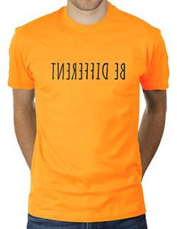 Be Different - Selfie Version - Herren T-Shirt von KaterLikoli, Gr. L, Gold Yellow von Likoli