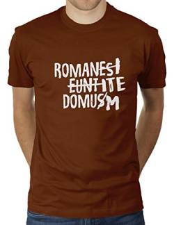 Romani ITE Domum - Herren T-Shirt von KaterLikoli, Gr. 2XL, Choccolate von Likoli