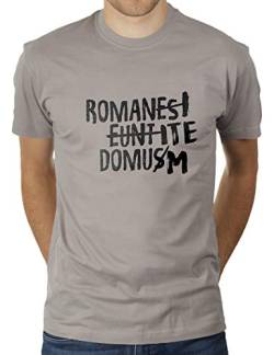 Romani ITE Domum - Herren T-Shirt von KaterLikoli, Gr. L, Light Gray von Likoli