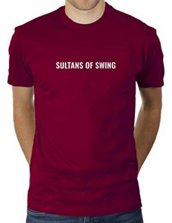 Sultans of Swing - Herren T-Shirt von KaterLikoli, Gr. M, Burgundy von Likoli