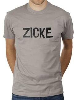 Zicke - Herren T-Shirt von KaterLikoli, Gr. 2XL, Light Gray von Likoli