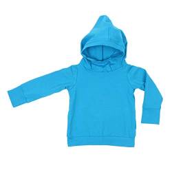 Lilakind“ Baby Kinder Hoodie Kapuzenpulli Uni Türkis Gr. 74/80 - Made in Germany von Lilakind