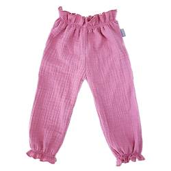 Lilakind“ Baby Kinder Hose Musselin Uni Rosa Gr. 110/116 - Made in Germany von Lilakind