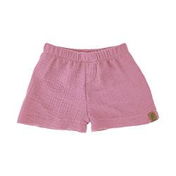 Lilakind“ Baby Kinder Kurze Hose Musselin Shorts Buchse Uni Rosa Gr. 92/98 - Made in Germany von Lilakind