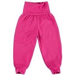 Lilakind“ Baby Kinder Mädchen Jungen Pumphose Hose Babyhose Jersey Uni einfarbig Basic blau grün grau rosa rot schwarz Gr. 50-140 - Made in Germany (62/68, Fuchsia) von Lilakind