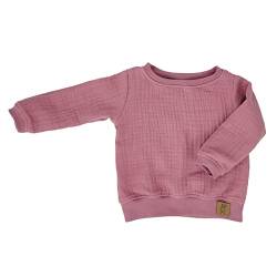 Lilakind“ Baby Kinder Musselin Langarm-Shirt Pullover Baumwolle Uni Rosa Gr. 98/104 - Made in Germany von Lilakind