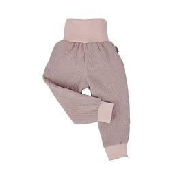 Lilakind“ Baby Kinder Musselin Pumphose Hose mit Bündchen Uni Beere Gr. 68/74 - Made in Germany von Lilakind