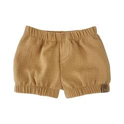 Lilakind“ Baby Kinder Musselin-​Shorts Kurze Hose Uni Caramel Ocker Gr. 62/68 - Made in Germany von Lilakind