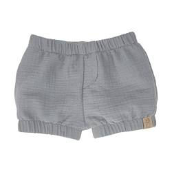 Lilakind“ Baby Kinder Musselin-​Shorts Kurze Hose Uni Hellgrau Gr. 68/74 - Made in Germany von Lilakind
